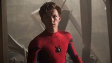 Tom Holland's Peter Parker stares into the camera in Spider-Man: No Way Home, which precedes Spider-Man 4